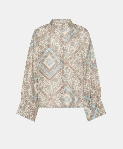 Chemise Franklin En Soie Haboutai - Creme/Poussiereux Femmes Chemisiers Et Chemises