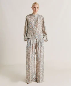 Chemise Franklin En Soie Haboutai - Creme/Poussiereux Femmes Chemisiers Et Chemises
