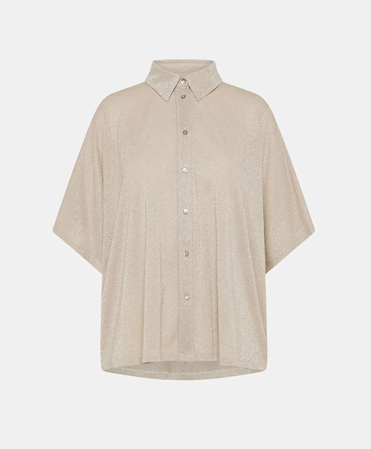 Hot Chemise Jersey Lurex Brooklyn - Sable Femmes Chemisiers Et Chemises