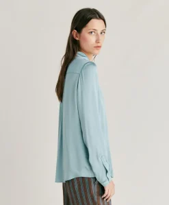 Clearance Chemise Meudon Unie En Soie - Ceruleen Femmes Costumes Et Costumes