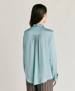 Clearance Chemise Meudon Unie En Soie - Ceruleen Femmes Costumes Et Costumes