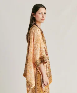 Chemise Ray Crepe De Chine - Brule/Multicolore Femmes Chemisiers Et Chemises