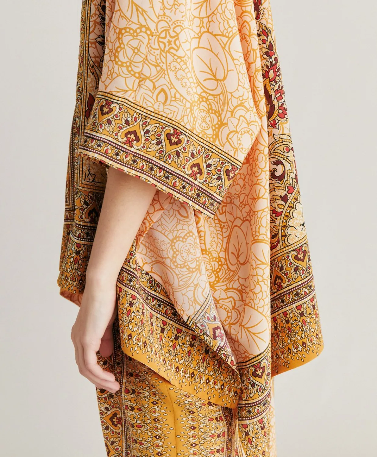 Chemise Ray Crepe De Chine - Brule/Multicolore Femmes Chemisiers Et Chemises