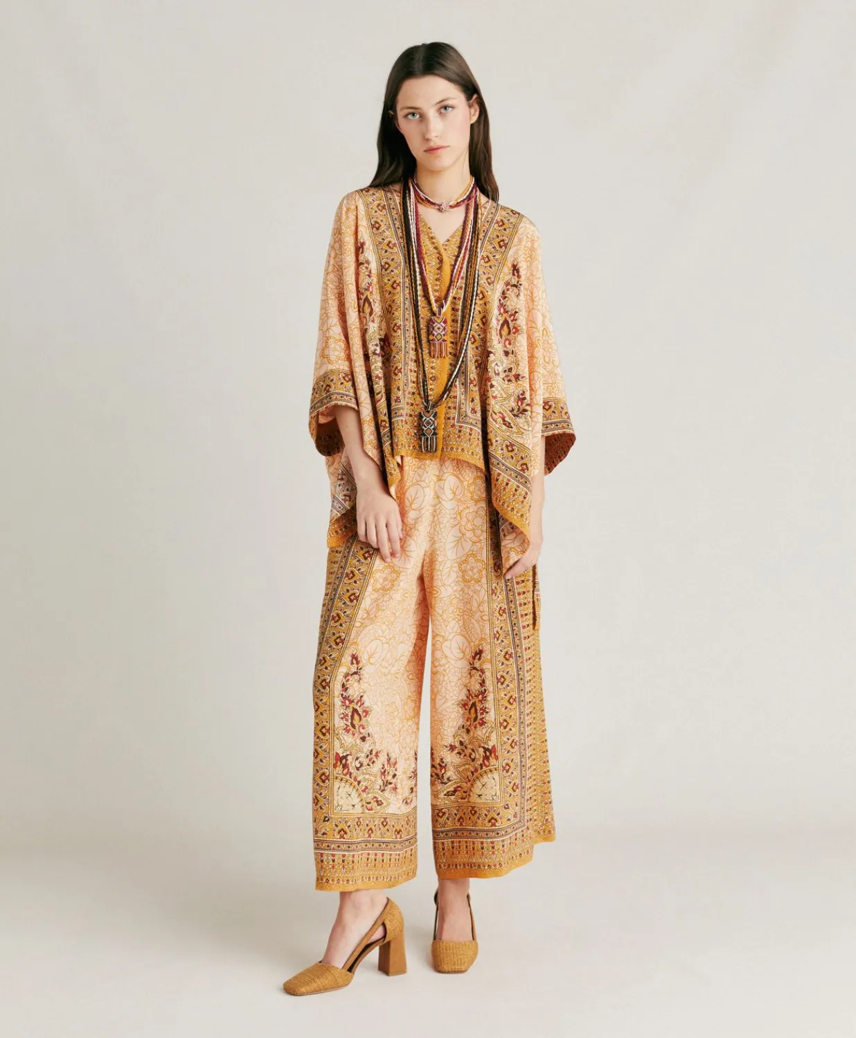 Chemise Ray Crepe De Chine - Brule/Multicolore Femmes Chemisiers Et Chemises