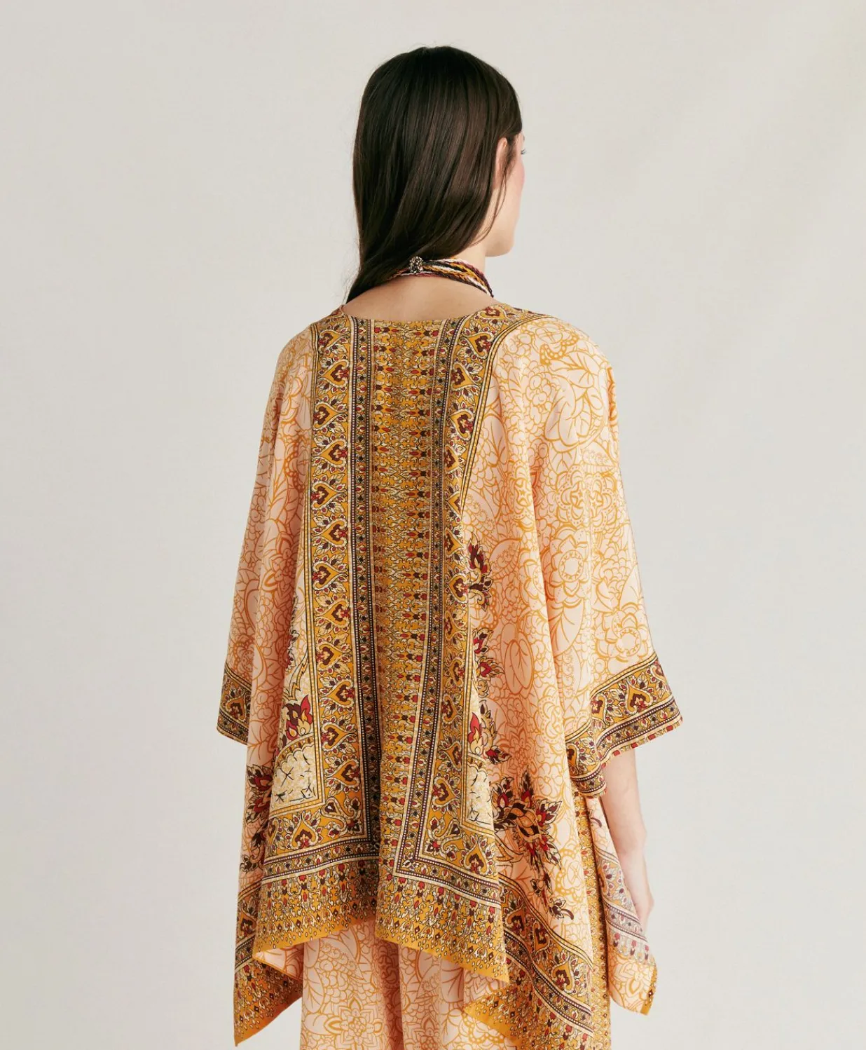 Chemise Ray Crepe De Chine - Brule/Multicolore Femmes Chemisiers Et Chemises