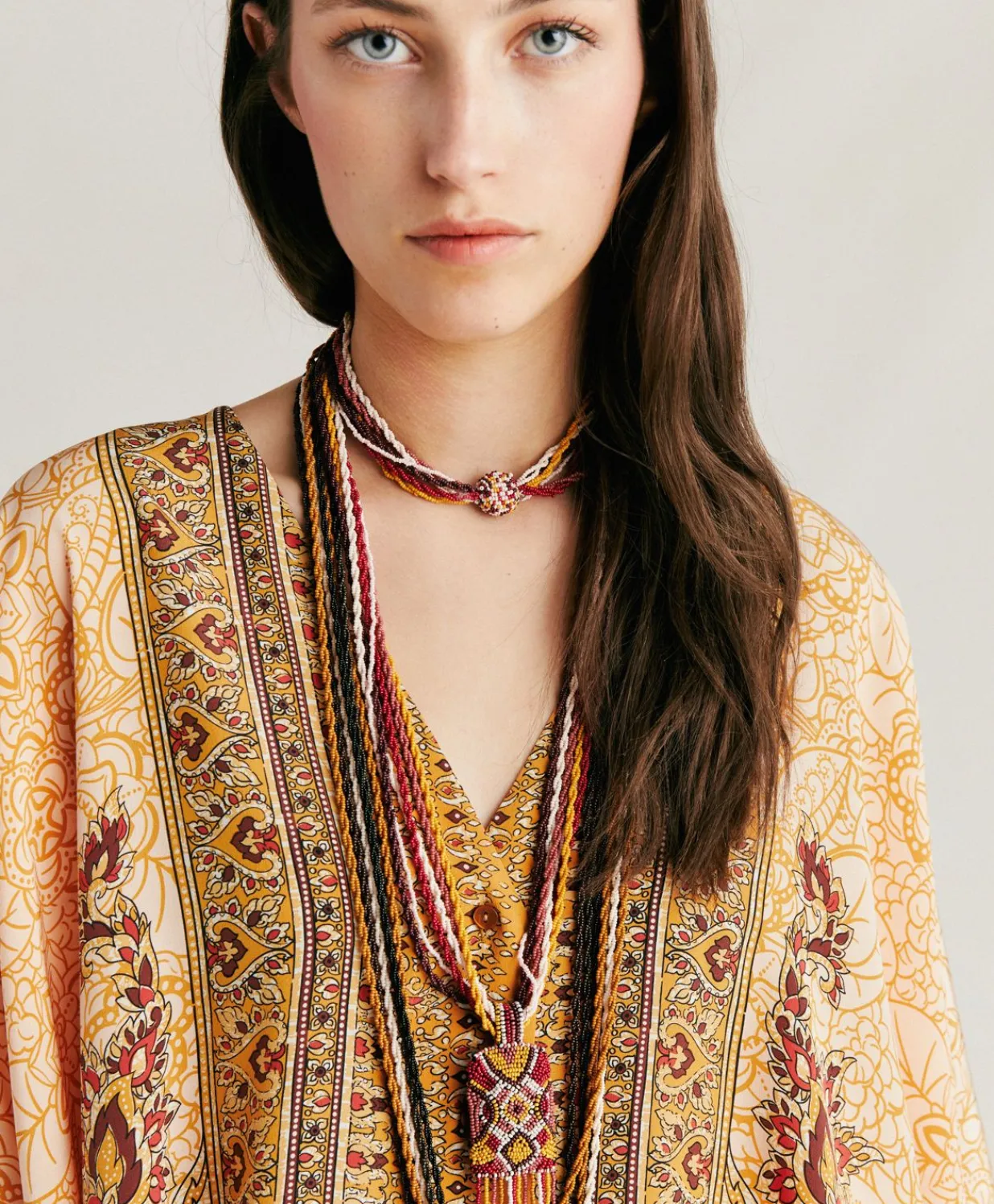 Sale Collier Vidrier Avec Perles - Brule/Multicolore Femmes Bijoux