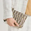 Sale Fragua Pochette Avec Tissage - Marron / Multicolore Femmes Sacs Et Pochettes