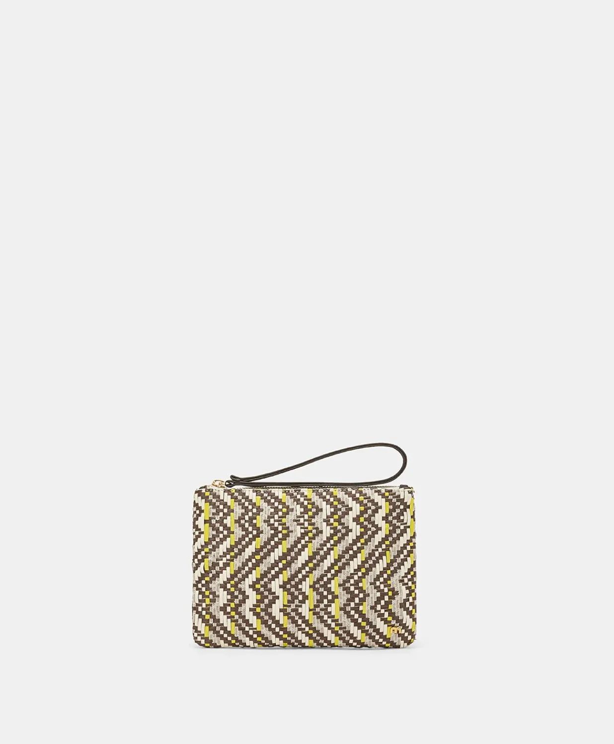 Sale Fragua Pochette Avec Tissage - Marron / Multicolore Femmes Sacs Et Pochettes