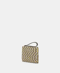 Sale Fragua Pochette Avec Tissage - Marron / Multicolore Femmes Sacs Et Pochettes