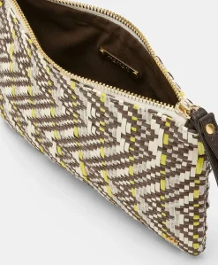 Sale Fragua Pochette Avec Tissage - Marron / Multicolore Femmes Sacs Et Pochettes