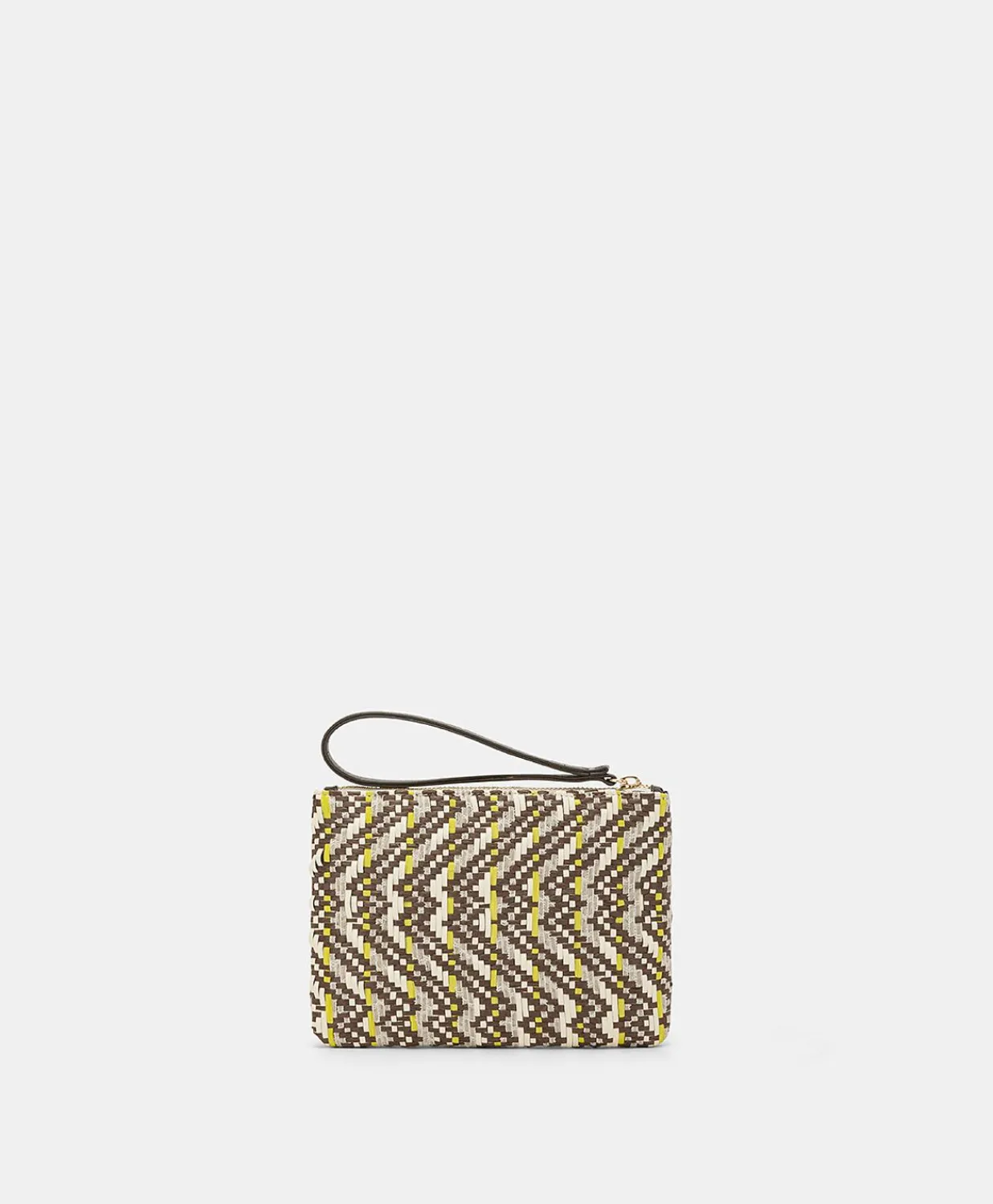 Sale Fragua Pochette Avec Tissage - Marron / Multicolore Femmes Sacs Et Pochettes