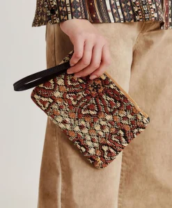 Online Fragua Pochette Avec Tissage - Noir Multicolore Femmes Sacs Et Pochettes