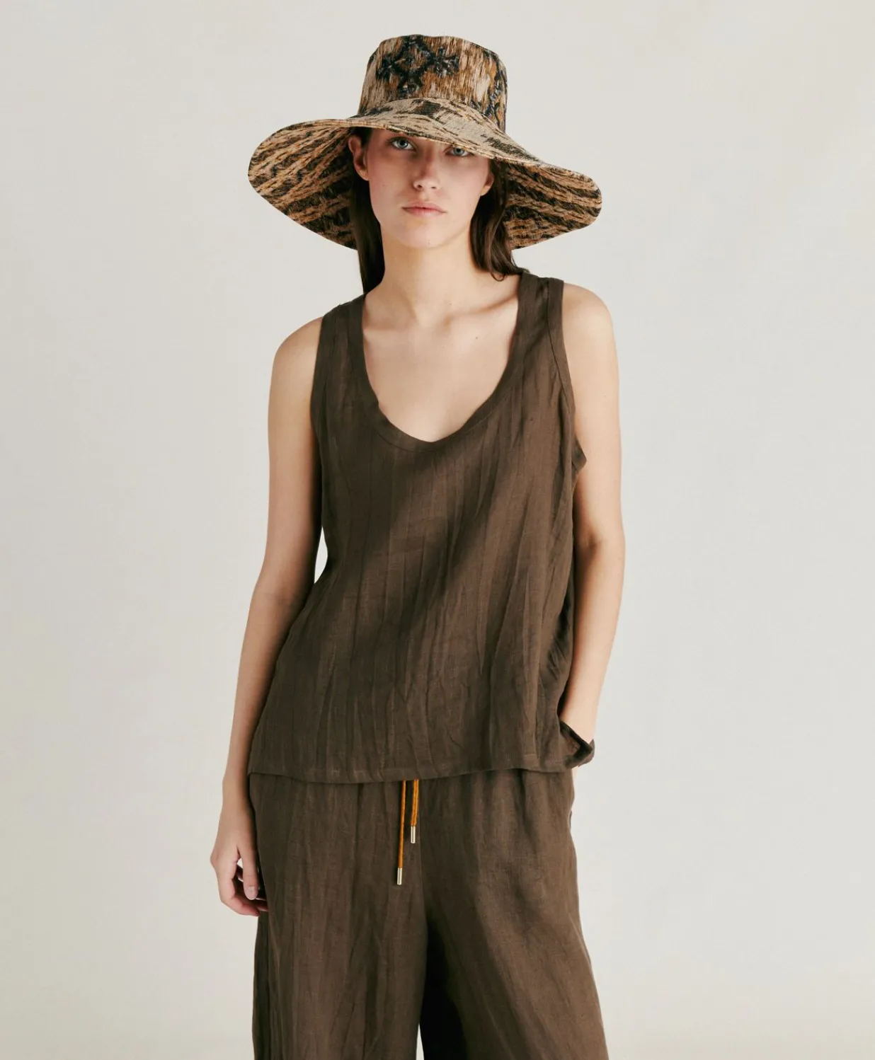 Outlet Haut En Lin Mola - Armee Femmes T-Shirts Et Hauts