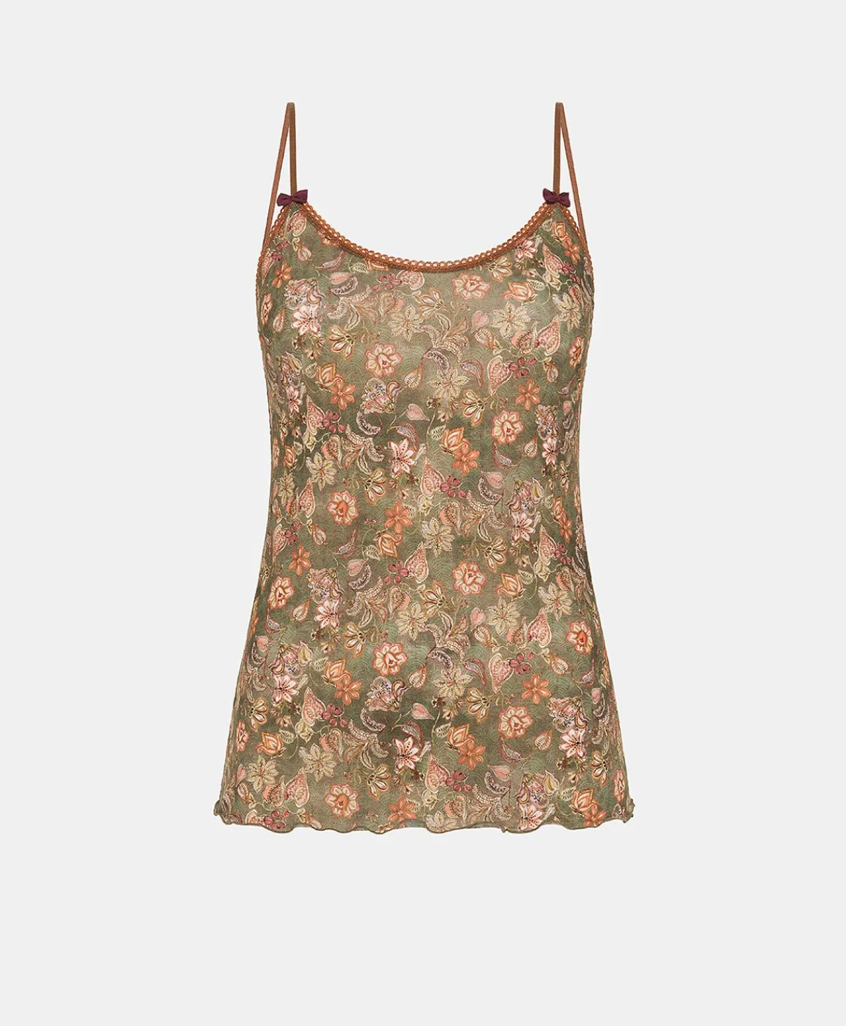 Outlet Haut En Nylon Imprime Airelle - Armee Multicolore Femmes Bodys Et SurVêtements