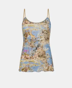 Online Haut En Nylon Imprime Airelle - Multicolore Ceruleen Femmes Bodys Et SurVêtements