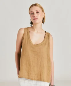 Outlet Haut Mola En Lin - Sable Femmes T-Shirts Et Hauts