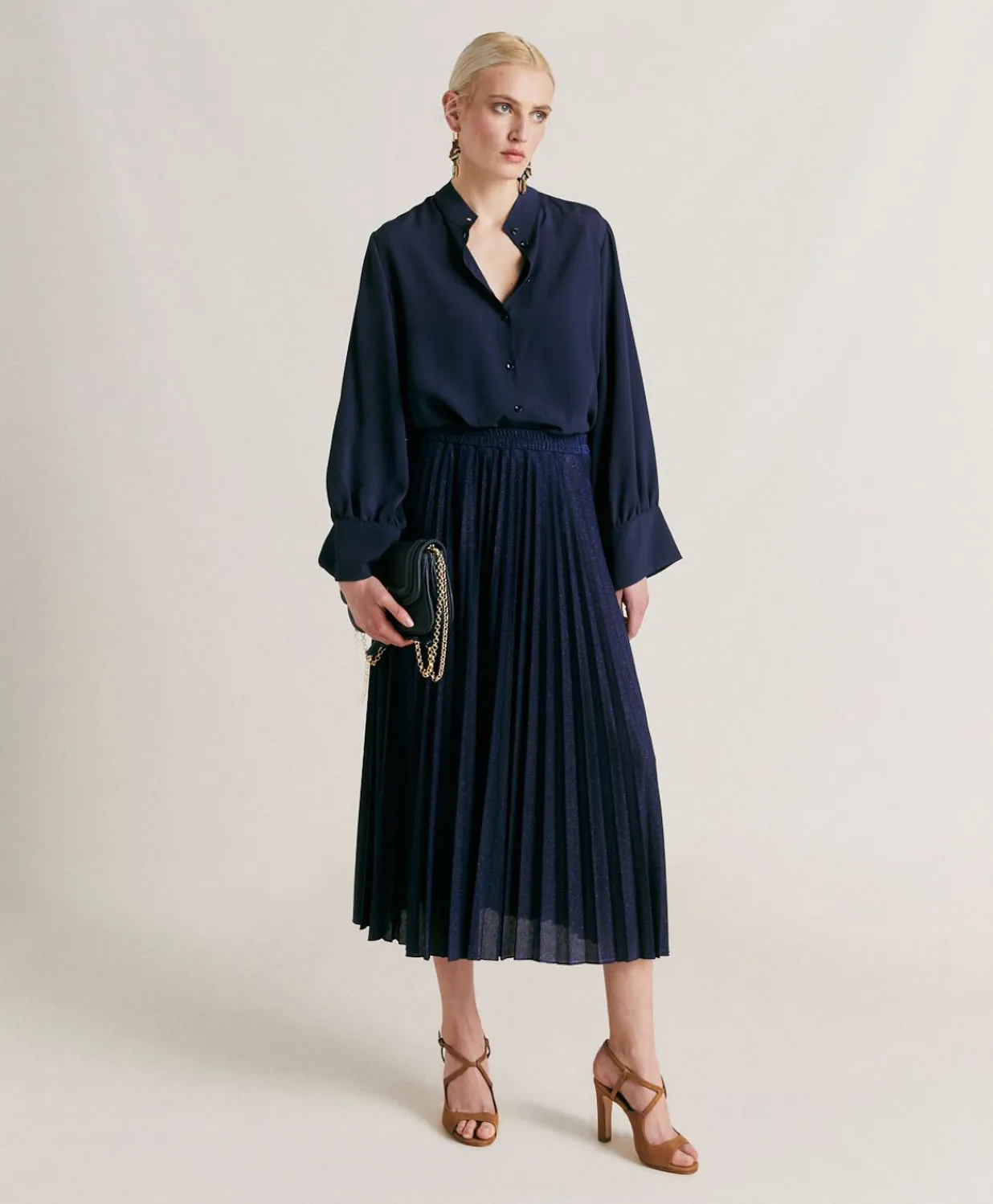 Best Jupe Emi En Jersey Lurex - Bleute Femmes Jupes