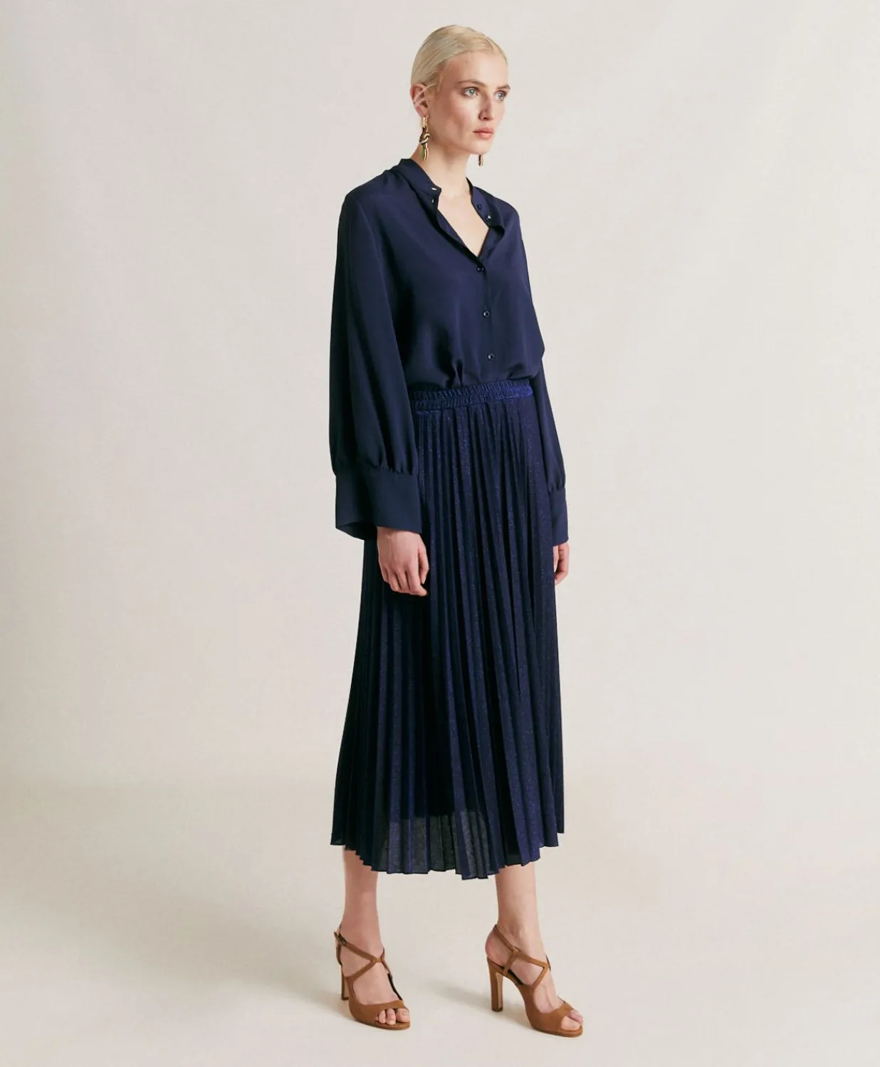 Best Jupe Emi En Jersey Lurex - Bleute Femmes Jupes