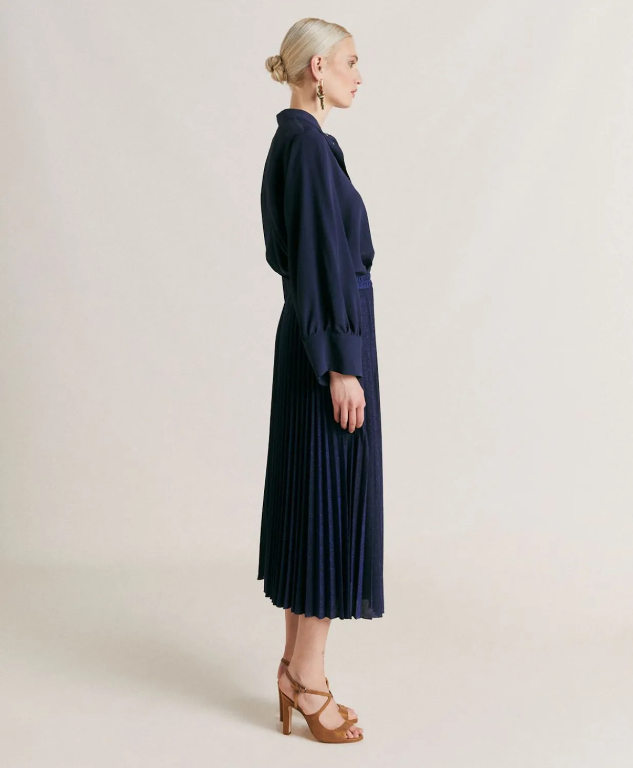 Best Jupe Emi En Jersey Lurex - Bleute Femmes Jupes