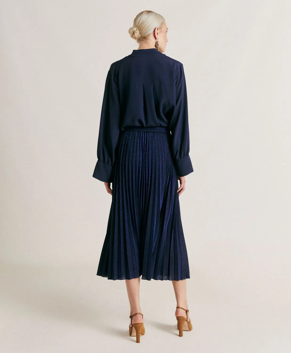 Best Jupe Emi En Jersey Lurex - Bleute Femmes Jupes