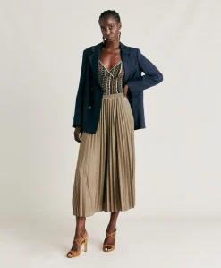 Outlet Jupe Emi En Jersey Lurex - Boue Femmes Jupes