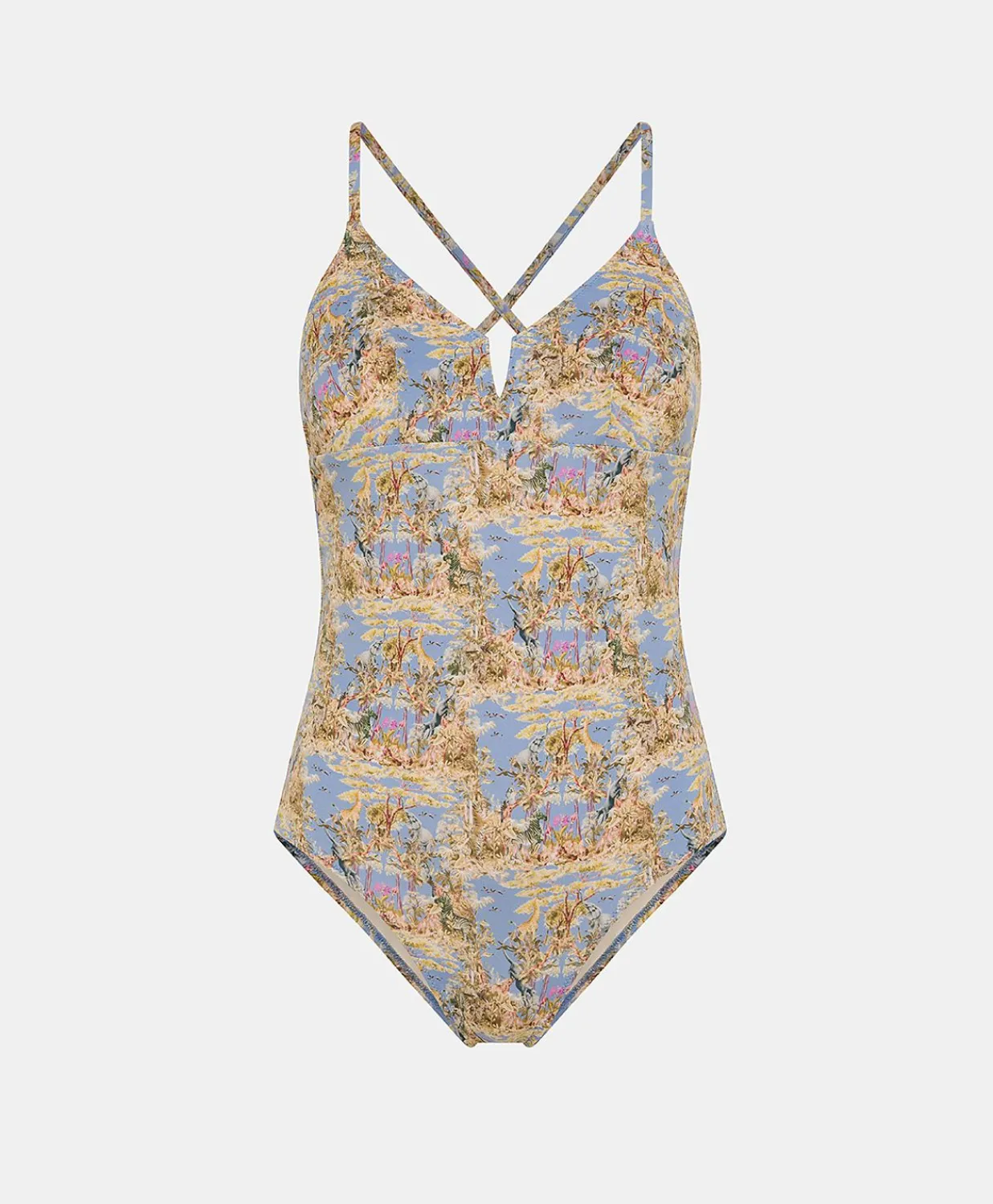 Hot Maillot De Bain Une Piece Coral Spring - Cerulean Multicolore Femmes Maillots De Bain