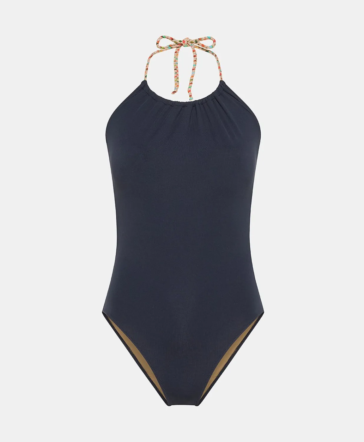 Hot Maillot De Bain Une Piece Cherie A Bretelles Tressees - Bleu Nuit Femmes Maillots De Bain