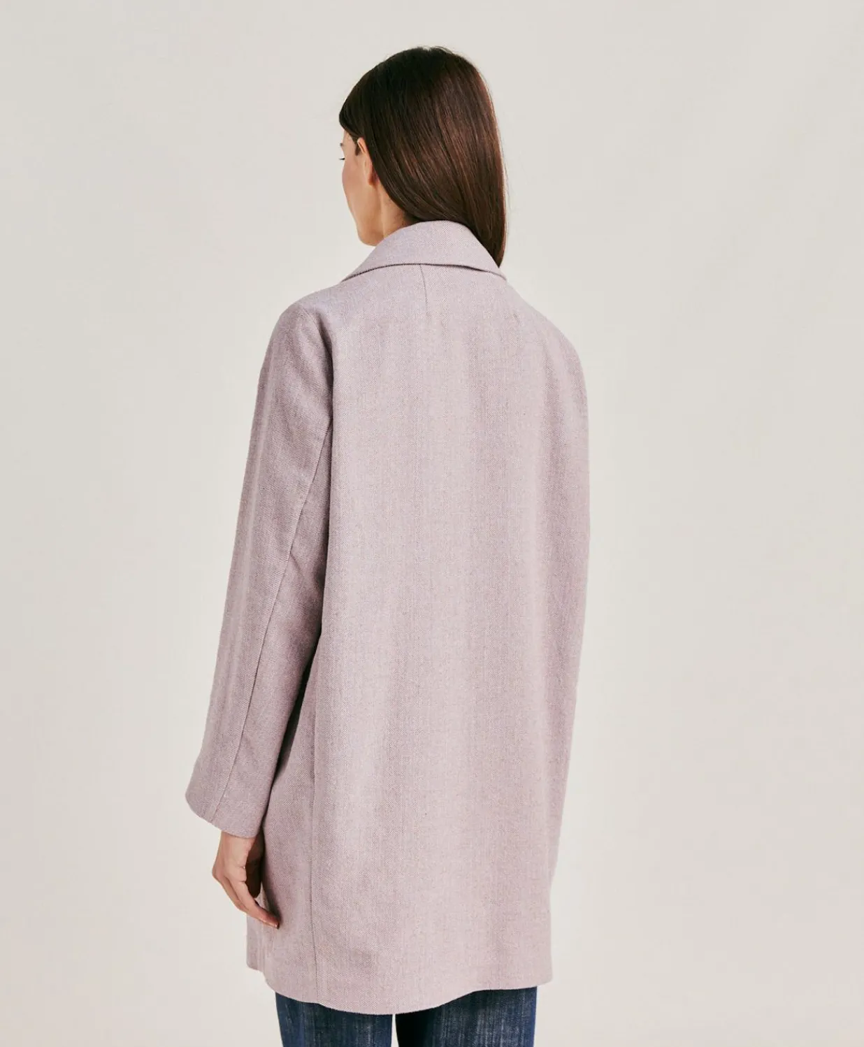 Hot Manteau De Pomeranie En Lin Coton - Aubergine Femmes Trenchs Et Manteaux