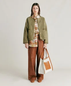 Hot Manteau En Serge Matelasse Ortensia - Avocat Femmes Trenchs Et Manteaux