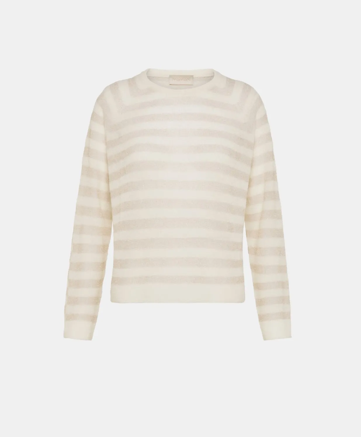 Best Marmotta Pull Raye En Lurex Perle - Creme Femmes Tricots