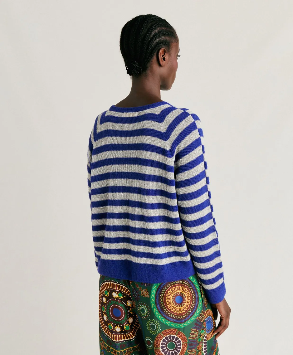 Sale Marmotta Pull Raye Lurex Perle - Bluette Femmes Tricots