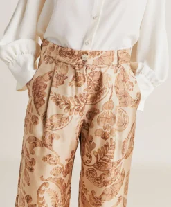 Online Pantalon Austin En Serge De Soie - Poudre Multicolore Femmes Pantalons Et Shorts