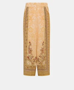 New Pantalon Boracay En Crepe De Chine - Brule/Multicolore Femmes Pantalons Et Shorts