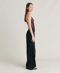 Sale Pantalon Candeo En Coton Et Lin - Noir Femmes Costumes Et Costumes