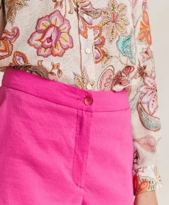 Online Pantalon Candeo En Lin Et Coton - Fuchsia Femmes Pantalons Et Shorts