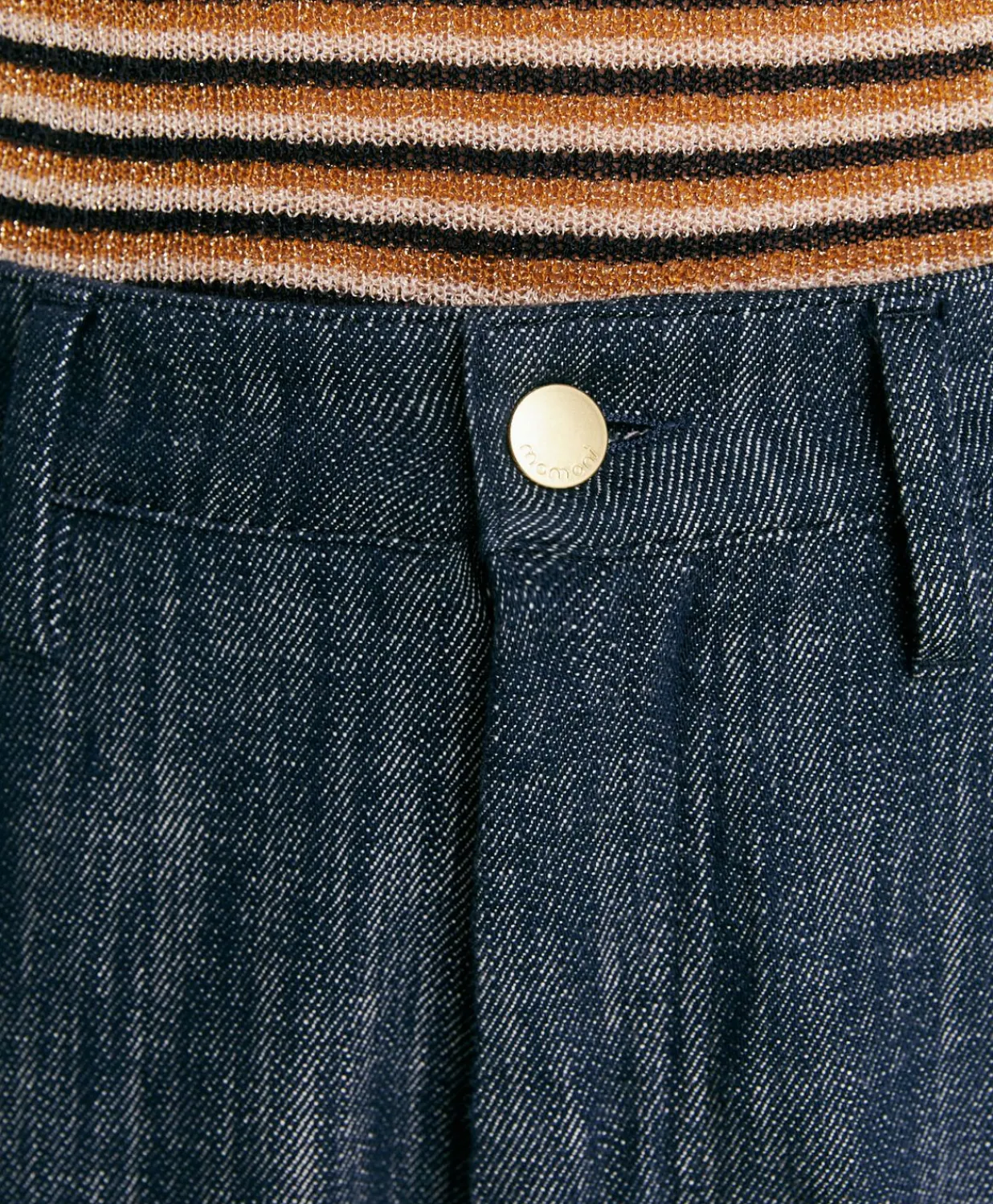 New Pantalon Denim Bis Fuchsia - Bleu Jean Femmes Pantalons Et Shorts
