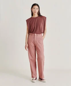Discount Pantalon Denim Bis Fuchsia - Rose Antique Femmes Pantalons Et Shorts