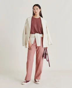 Discount Pantalon Denim Bis Fuchsia - Rose Antique Femmes Pantalons Et Shorts