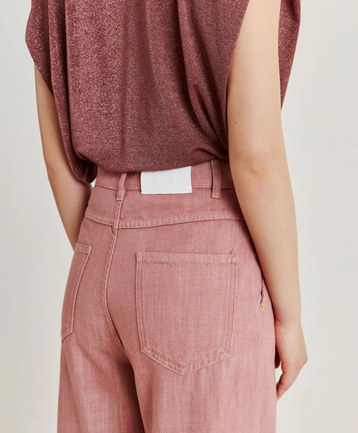 Discount Pantalon Denim Bis Fuchsia - Rose Antique Femmes Pantalons Et Shorts