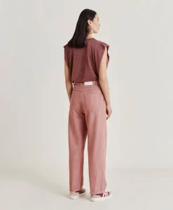 Discount Pantalon Denim Bis Fuchsia - Rose Antique Femmes Pantalons Et Shorts