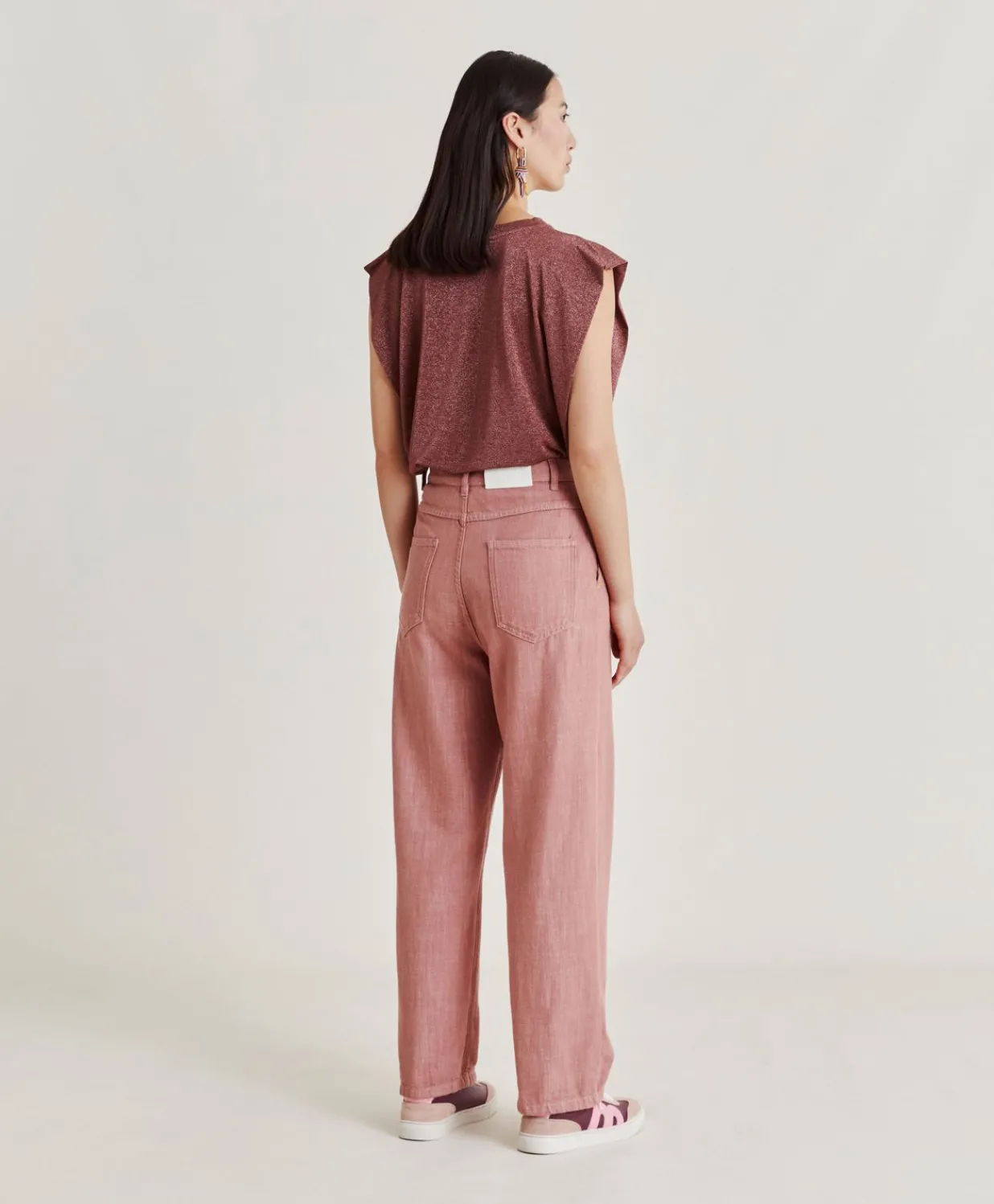 Discount Pantalon Denim Bis Fuchsia - Rose Antique Femmes Pantalons Et Shorts