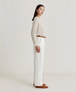 Best Pantalon Denim Bis Fuchsia - Creme Femmes Pantalons Et Shorts