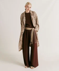 Clearance Pantalon En Acetate De Soie Aspen - Chocolat Femmes Pantalons Et Shorts