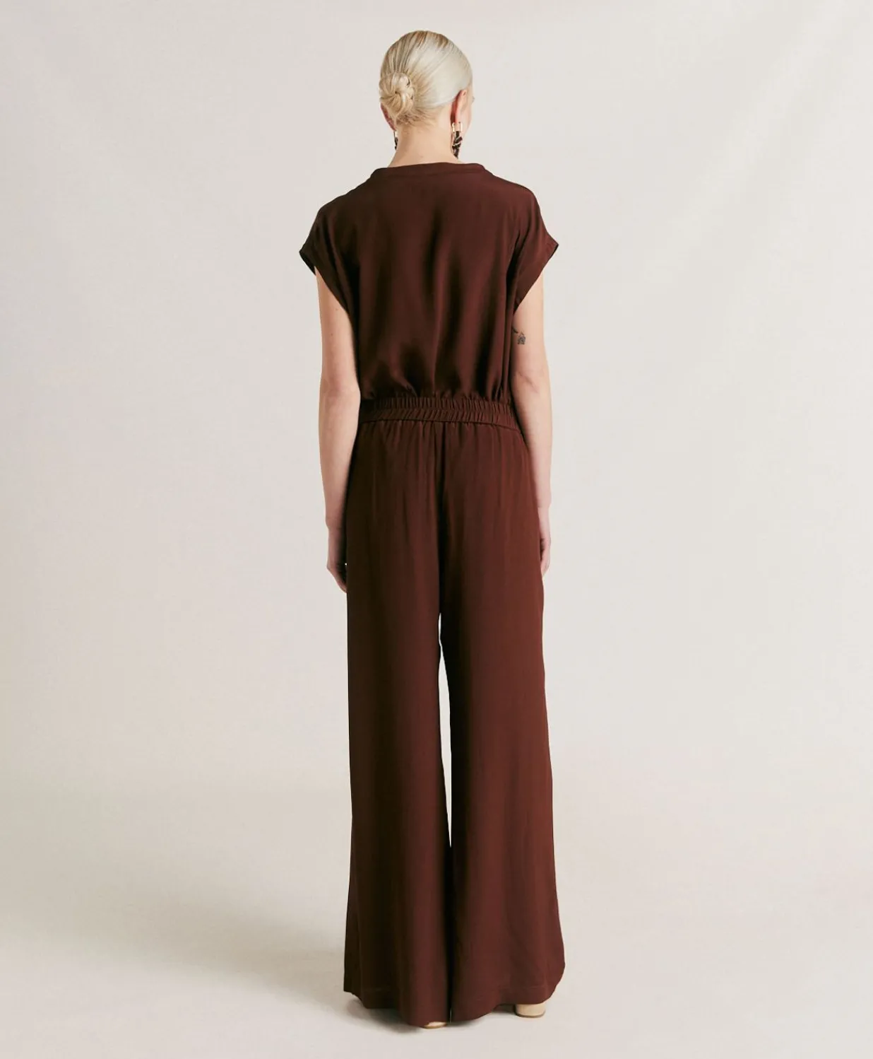 Clearance Pantalon En Acetate De Soie Aspen - Chocolat Femmes Pantalons Et Shorts