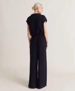Online Pantalon En Acetate De Soie Aspen - Noir Femmes Pantalons Et Shorts