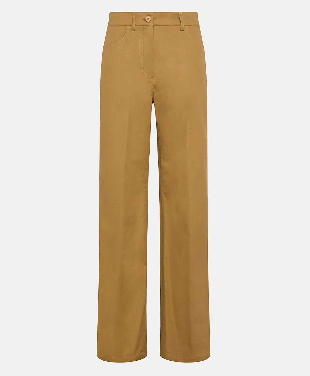 New Pantalon En Gabardine Olivina - Caramel Femmes Pantalons Et Shorts