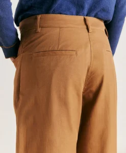 New Pantalon En Gabardine Olivina - Caramel Femmes Pantalons Et Shorts