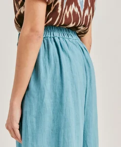 Clearance Pantalon En Lin Uni Aspen - Ceruleen Femmes Pantalons Et Shorts
