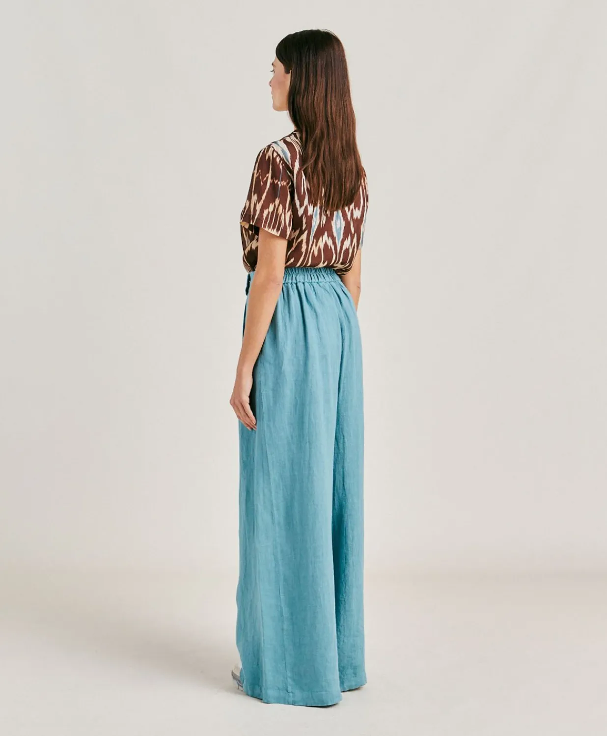 Clearance Pantalon En Lin Uni Aspen - Ceruleen Femmes Pantalons Et Shorts