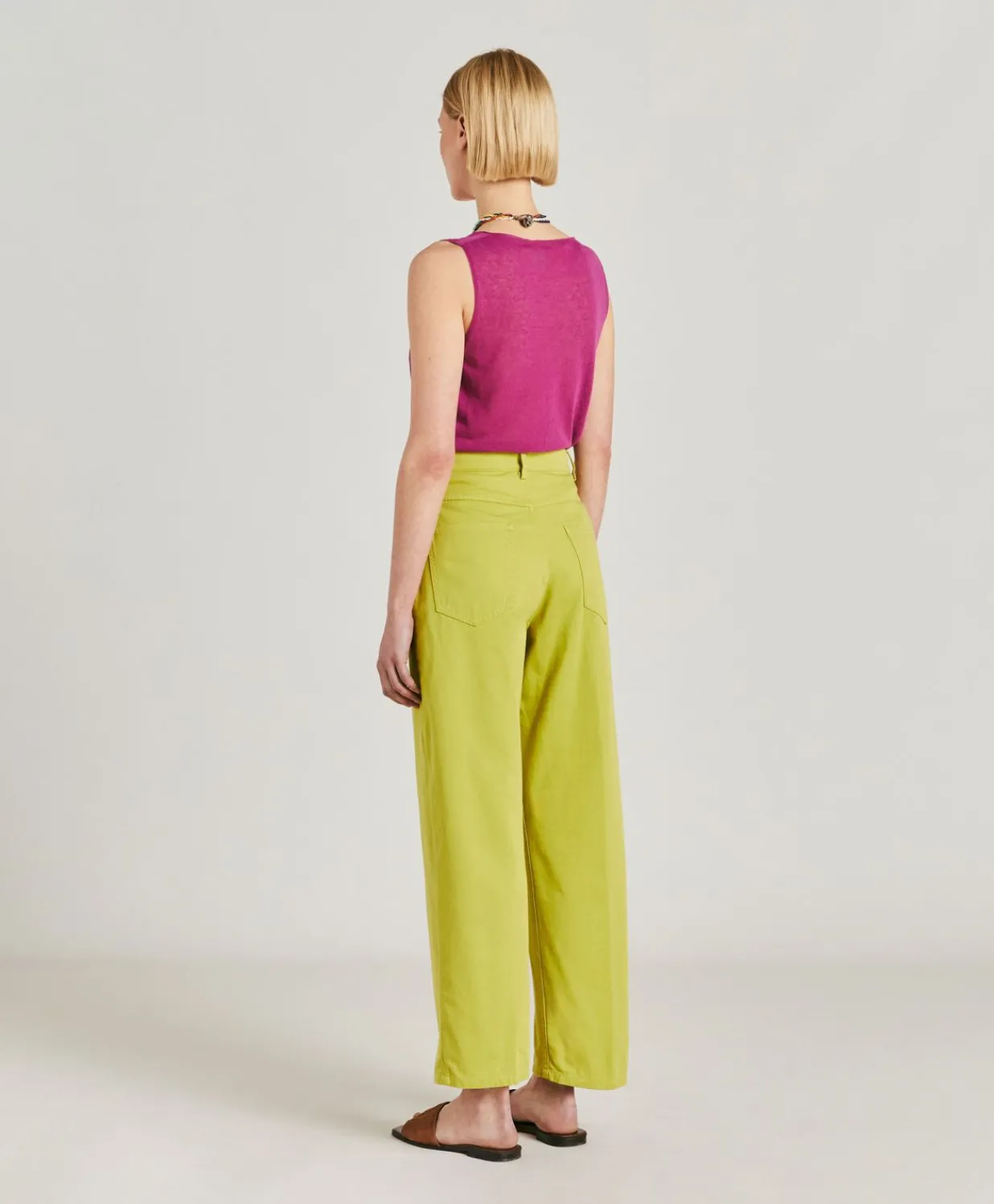 New Pantalon Gabardine Bis Fuchsia - Acide Femmes Pantalons Et Shorts
